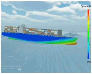 船舶上浪砰击虚拟试验